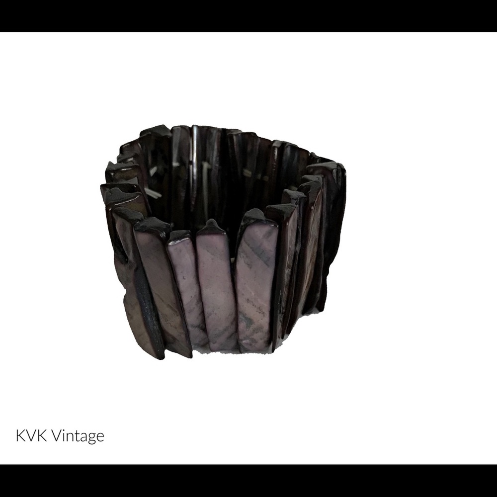 Dark Purple Dyed Natural Shell Bracelet